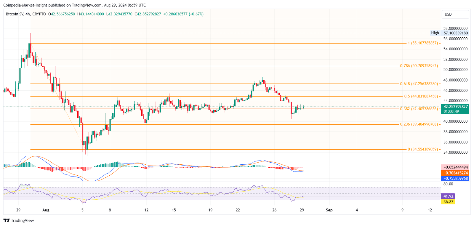 BSV 4H price analysis