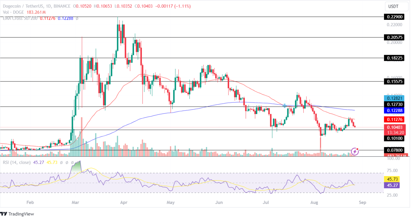 Doge price analysis 27th aug 2024