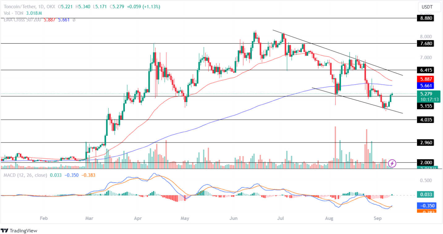 Toncoin Price Analysis 10th Sept 2024