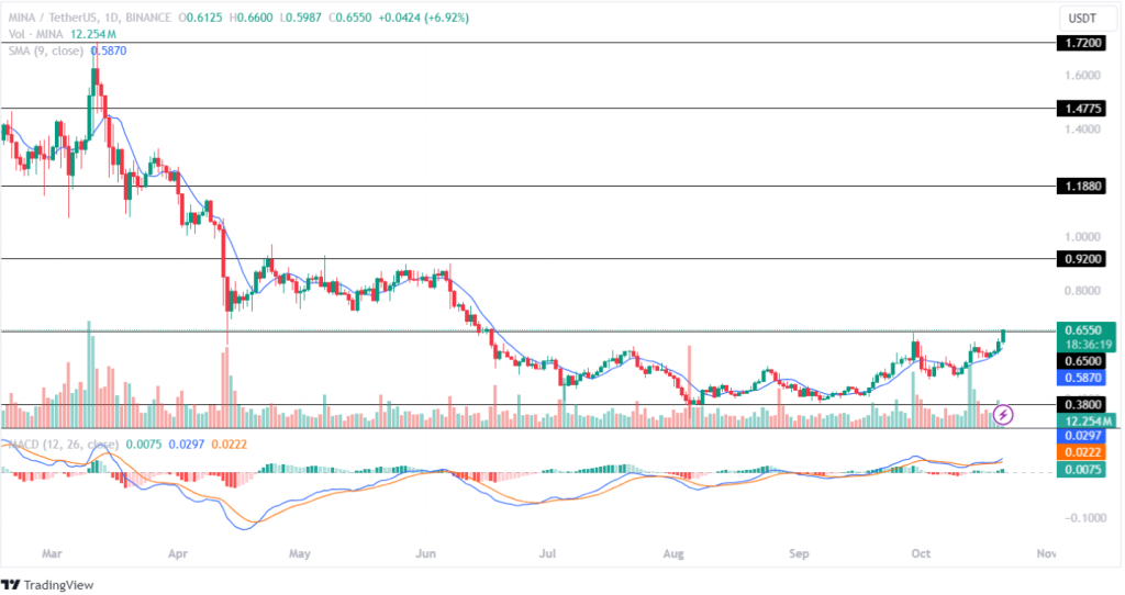 Mina Price Analysis 21st Oct 2024