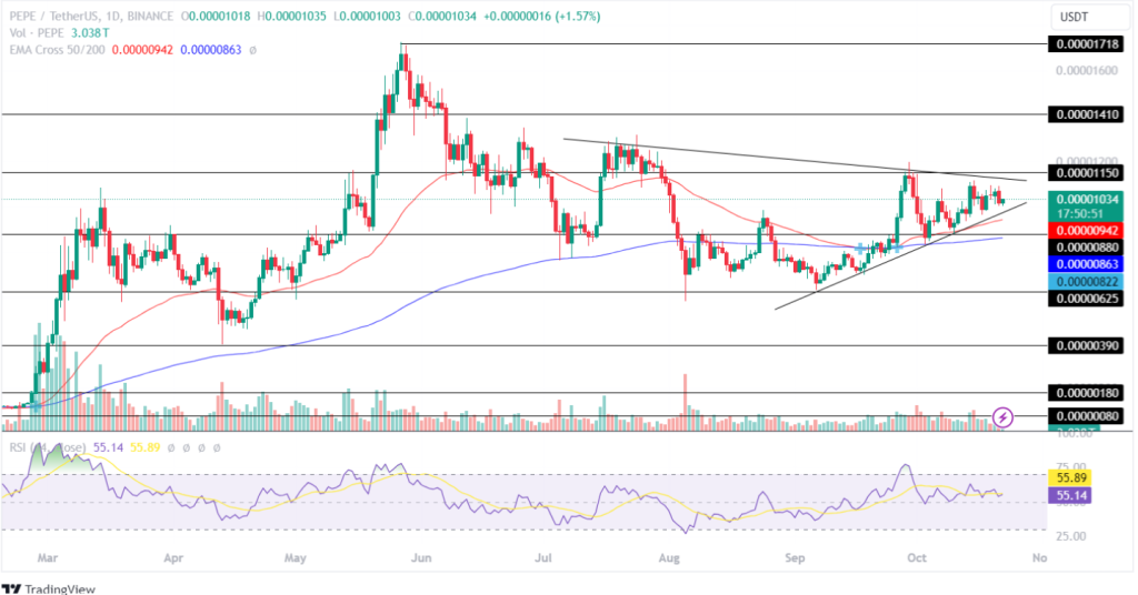 PEPE Price Analysis 22nd October 2024