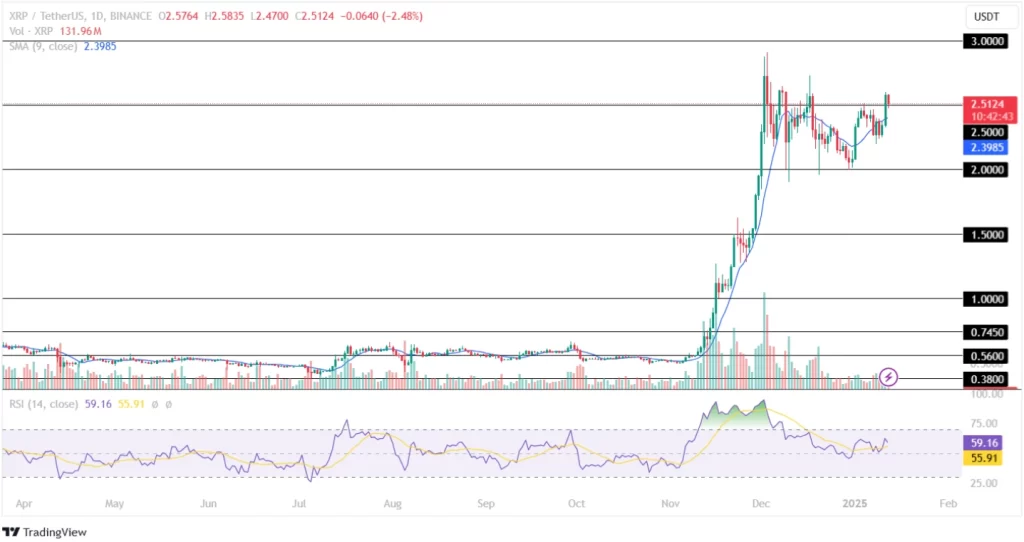 Ripple Price Analysis 13th January 2025