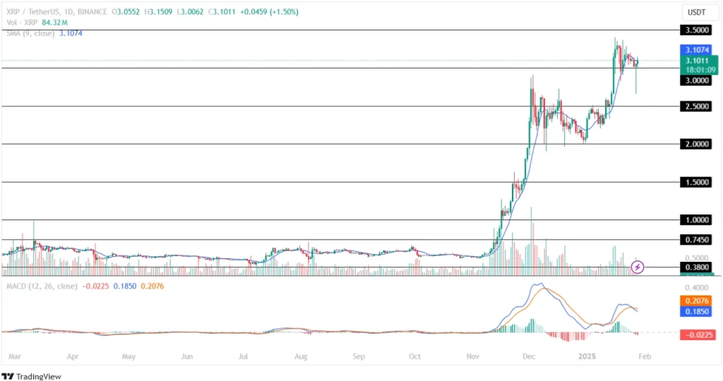 Ripple Price Analysis 28th January 2025