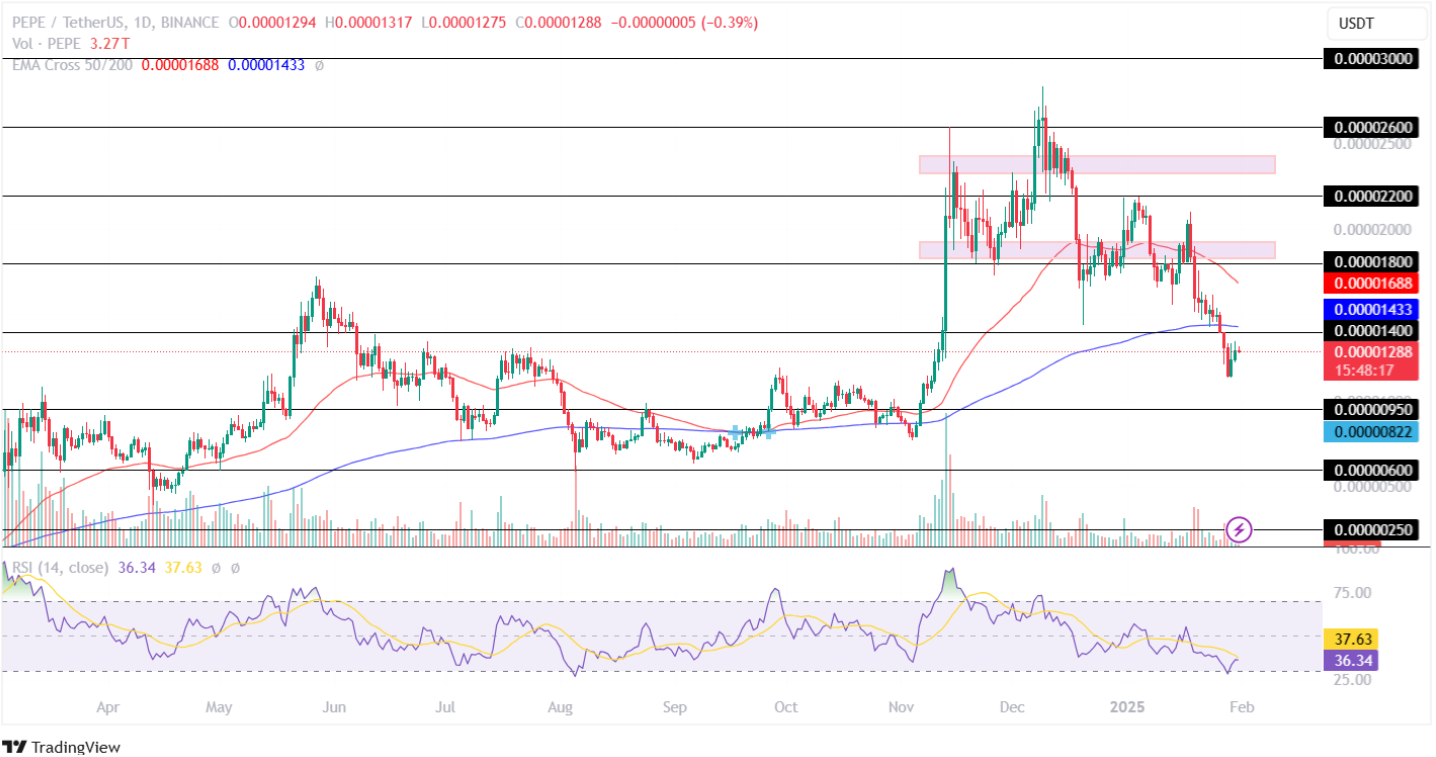 Pepe Price Analysis 31st January 2025