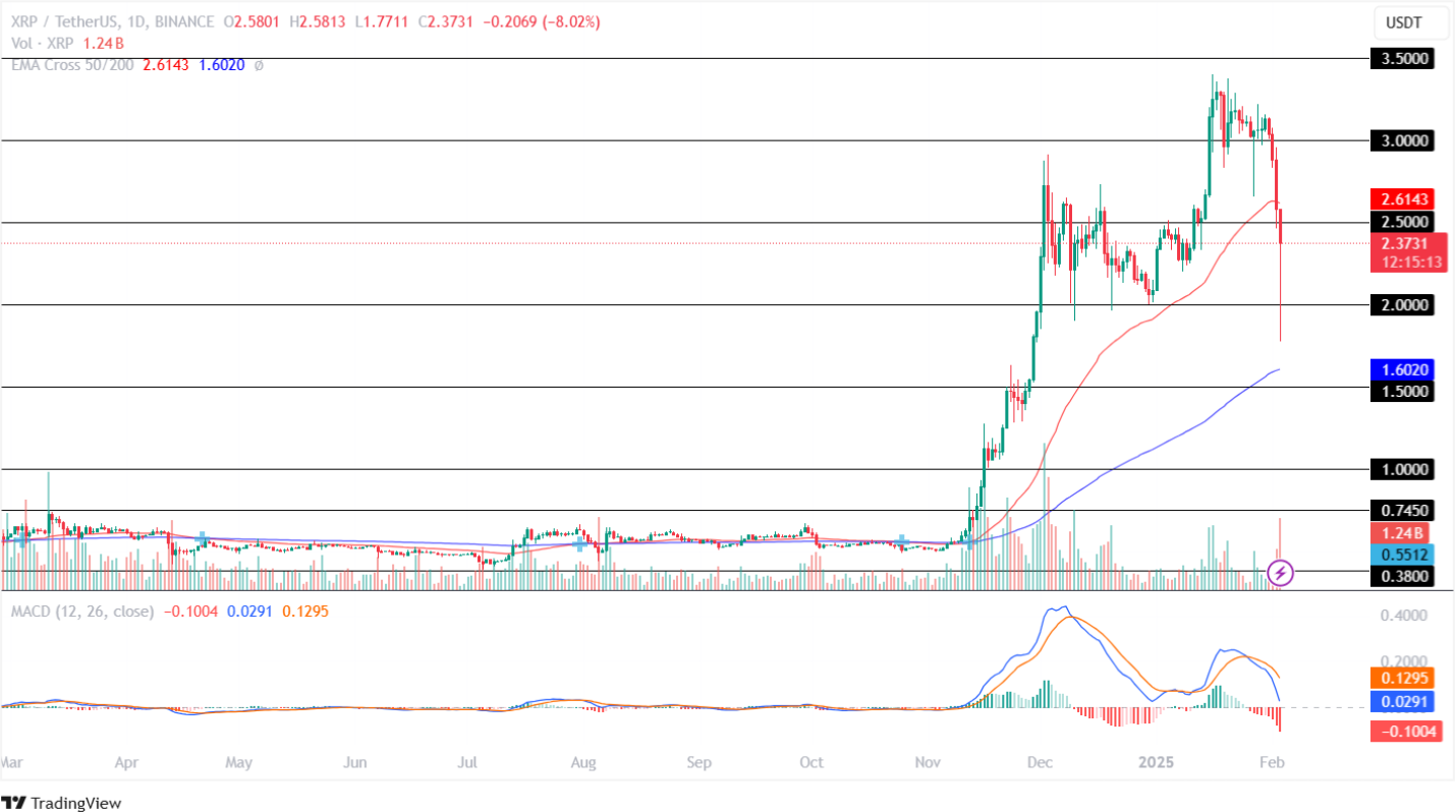 Ripple Price Analysis 03rd February 2025