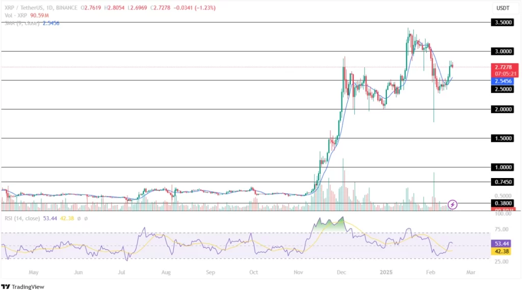 Ripple Price Analysis 16th February 2025